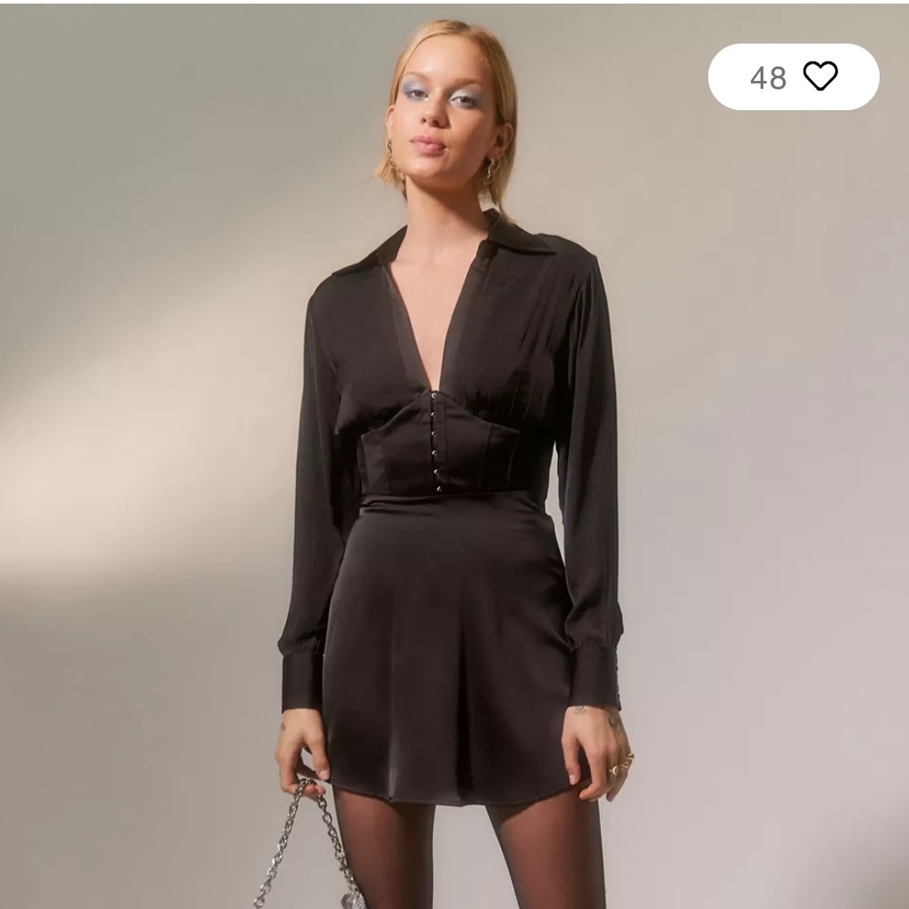 Urban outfitters Phoebe Corseted Shirt Dress